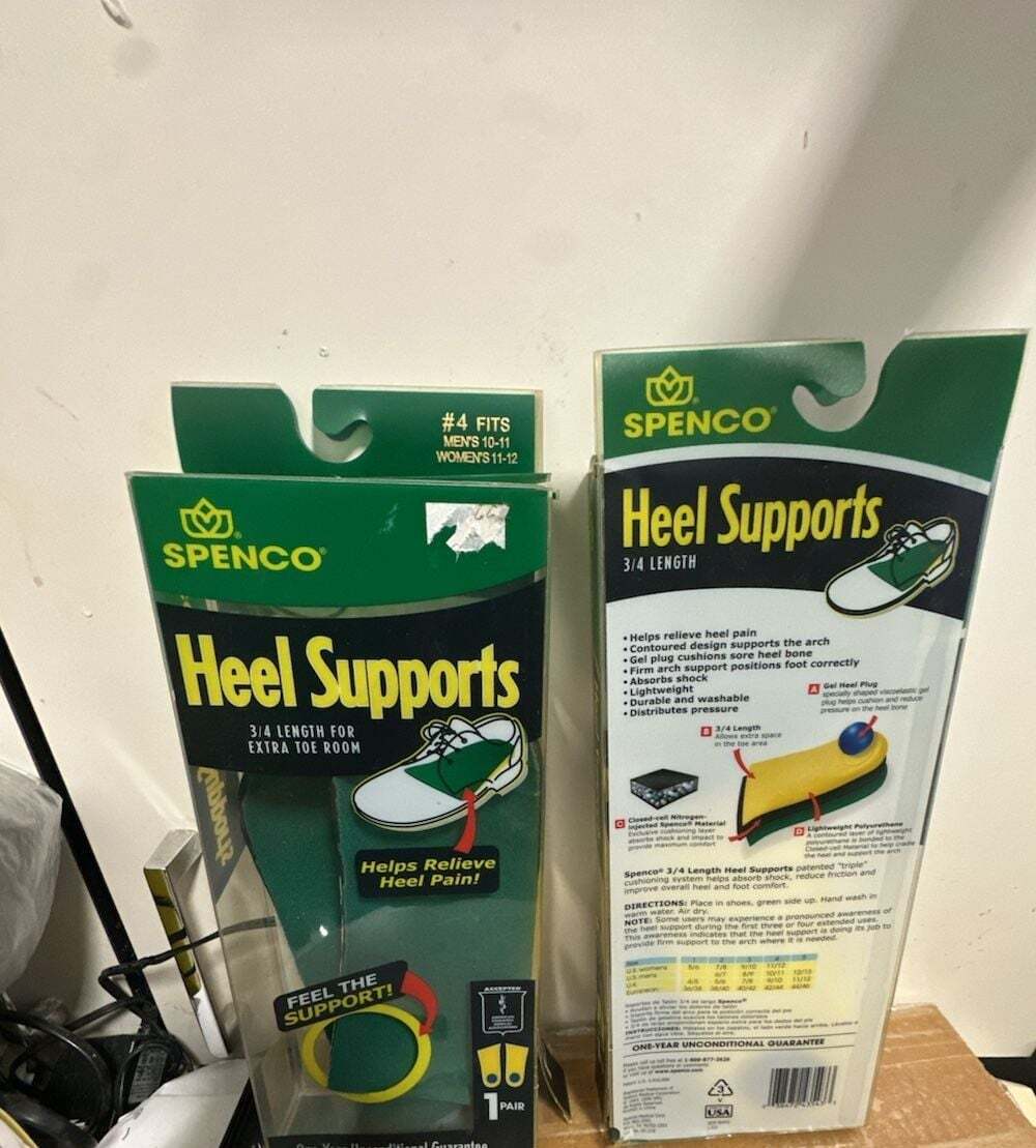 Spenco 3/4 Length Heel Supports - Size #4 (Men's 10-11 / Women's 11-12)